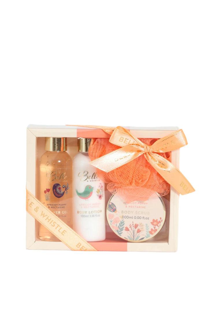 Belle & Whistle Apricot Poppy & nectarine Gift Set