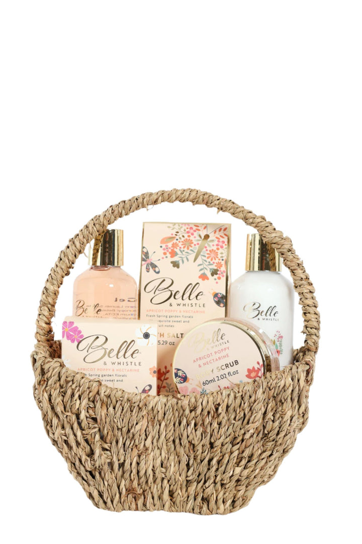 Belle & Whistle Apricot Peach Basket Gift Set