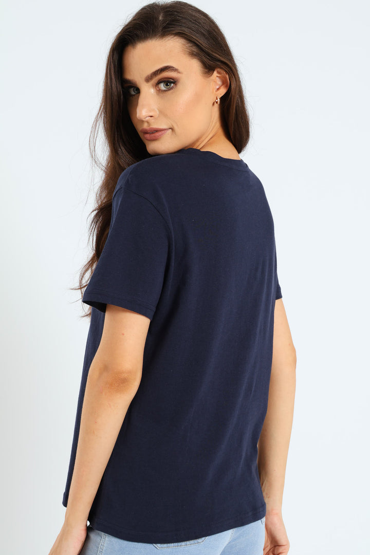 Jardin Squiggle Foil Tee - Dark Navy