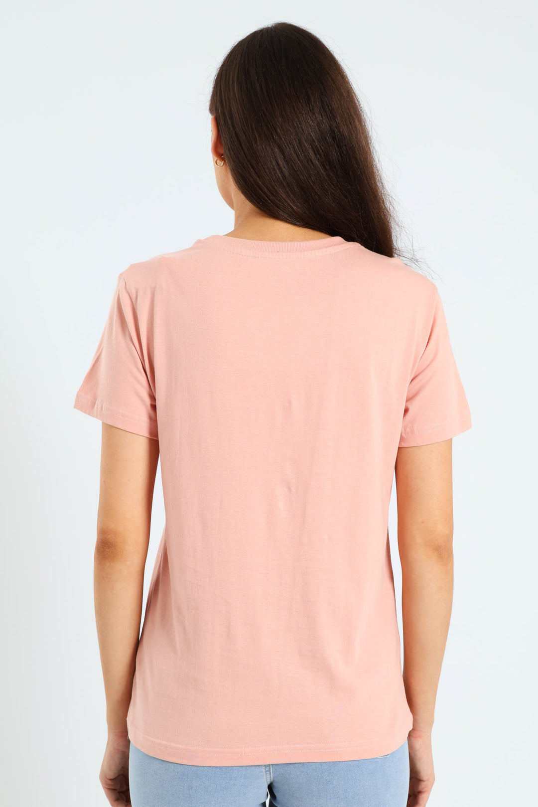 Emblem Cotton Tee - Dusty Pink