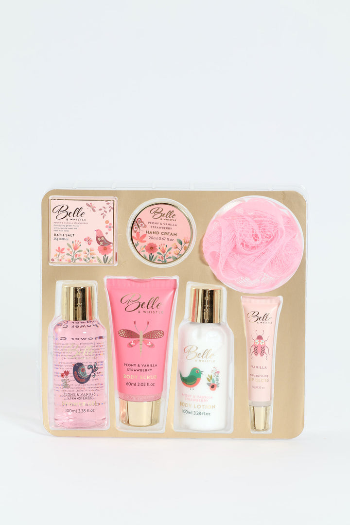 Belle & Whistle peony & vanilla strawberry Gift set