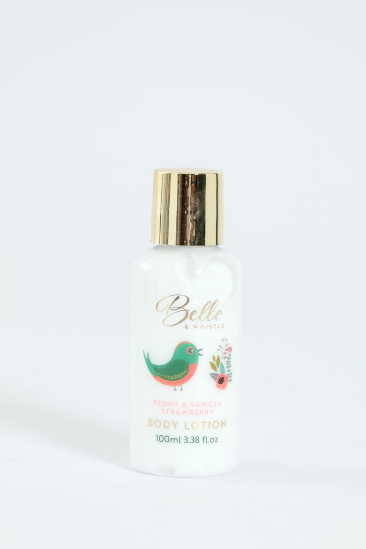 Belle & Whistle peony & vanilla strawberry Gift set