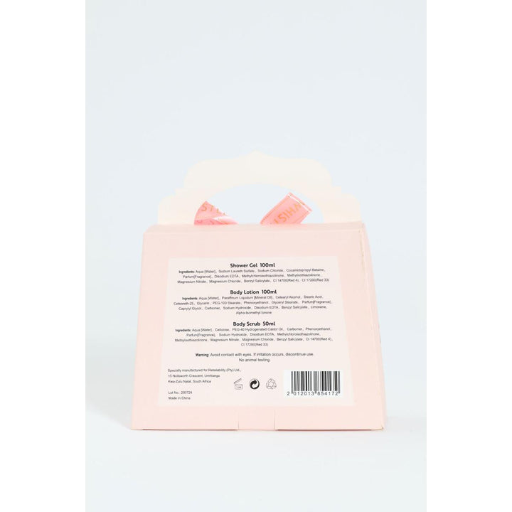 Belle & Whistle Peony & Vanilla Strawberry Bath Set