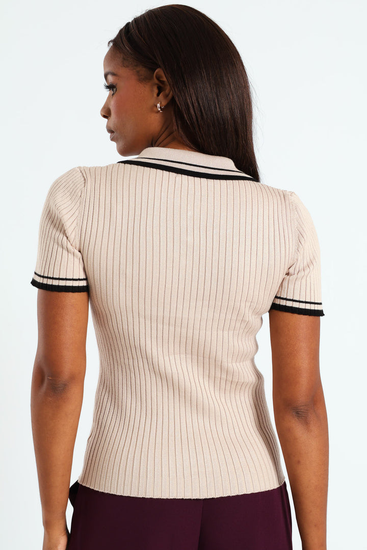 Double Tipped Golfer Tee - Taupe