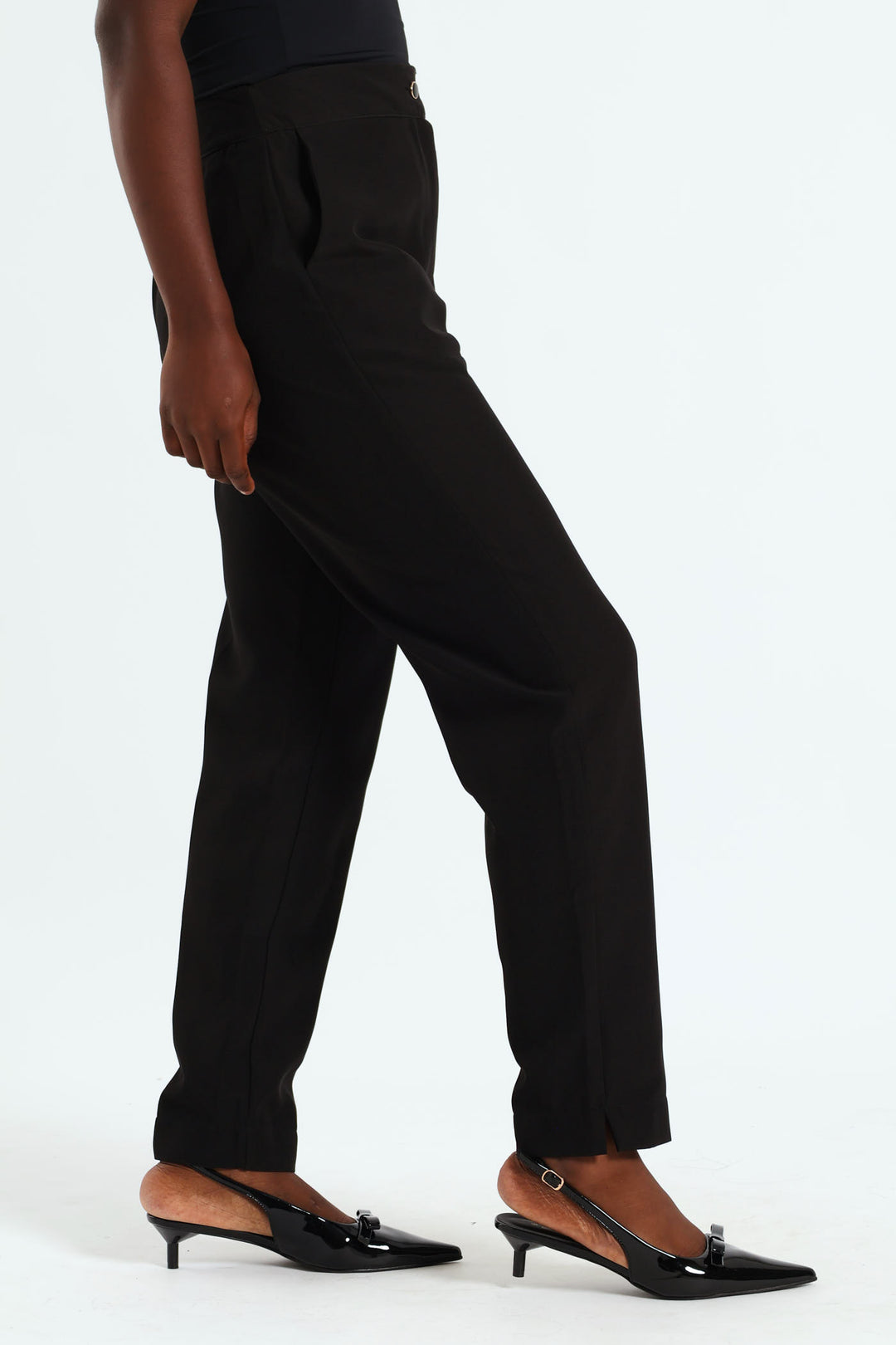 Extended Tab Slimleg Pants - Black