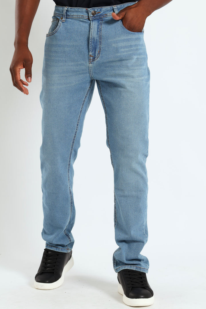 Slim Leg Jeans - Mid Denim