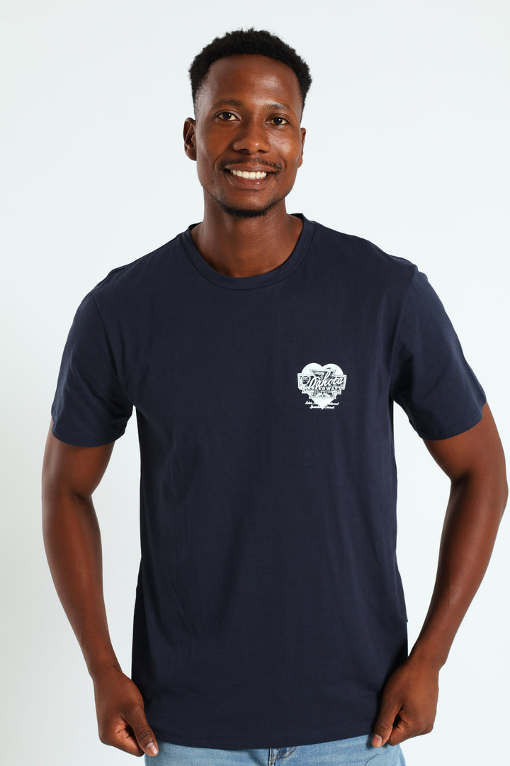 Dakota Speedway Front & Back Tee - Navy