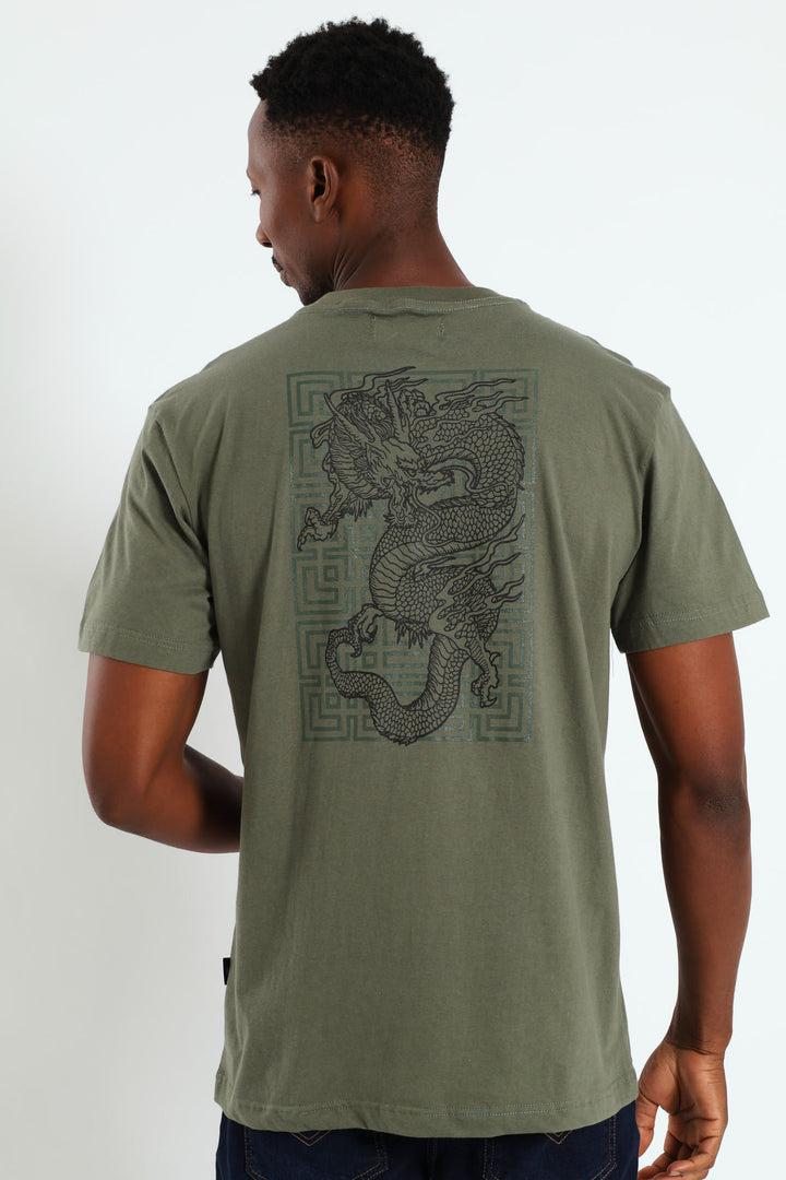 Dragon Grid Front & Back Tee - Fatigue