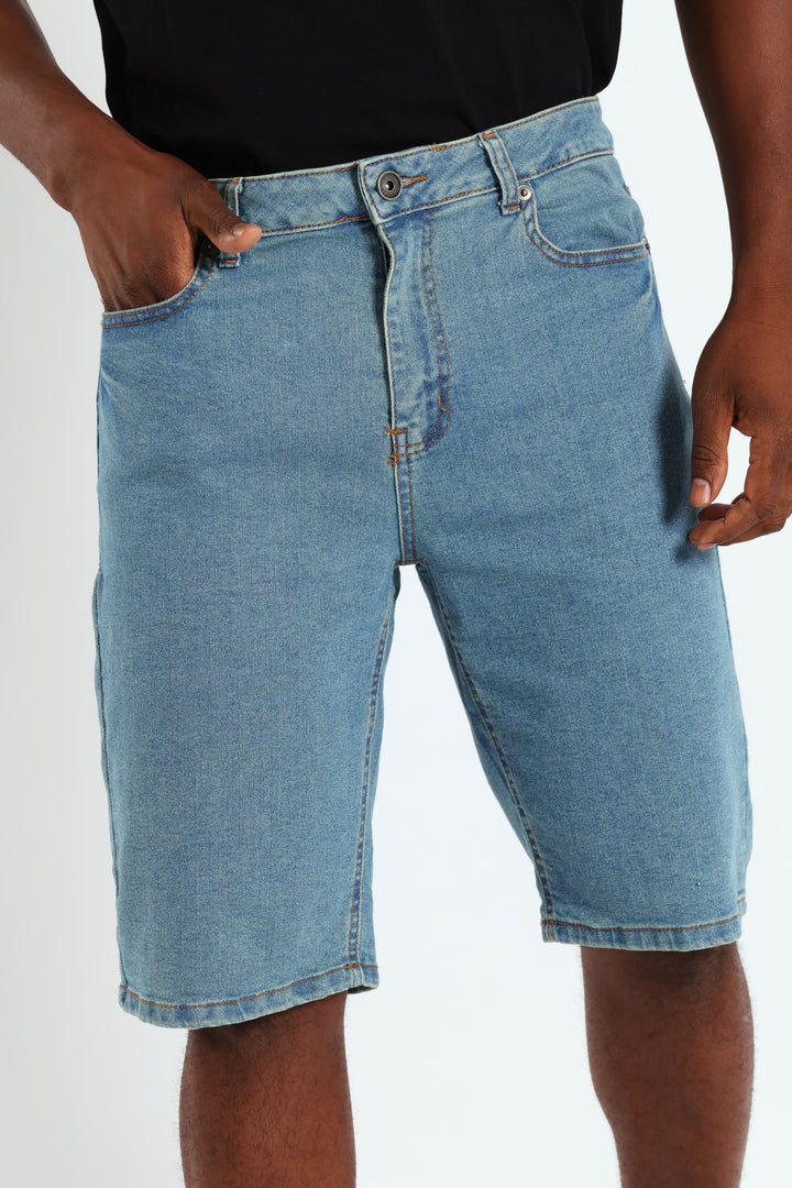 Stone Tint Denim Short - Mid Denim