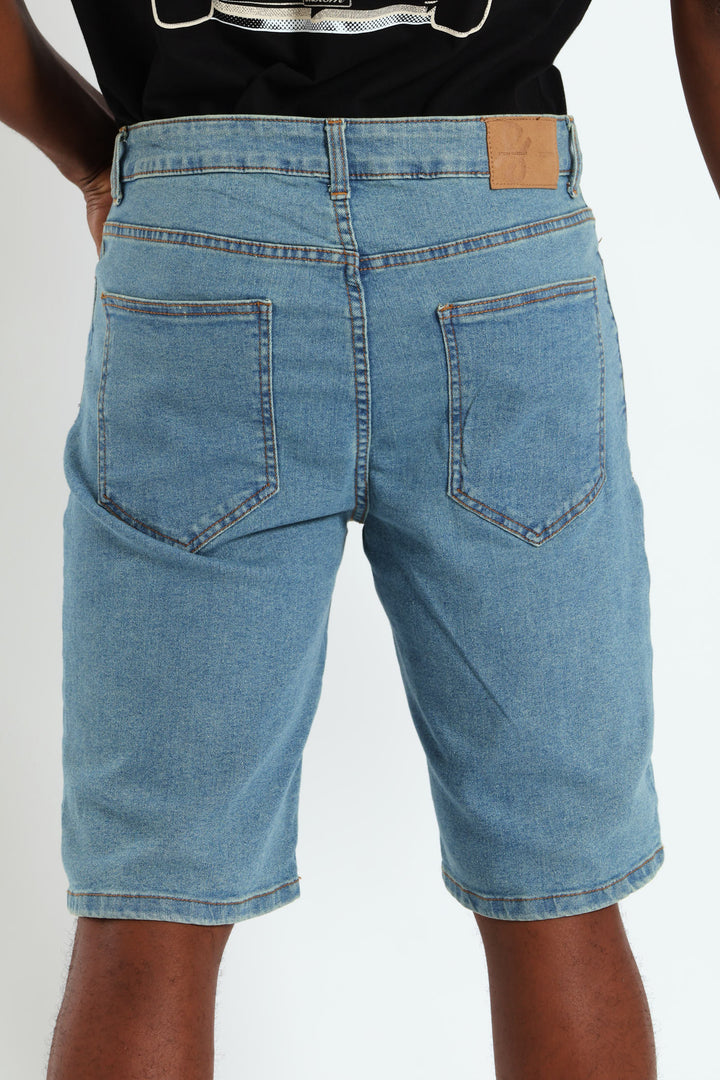 Stone Tint Denim Short - Mid Denim