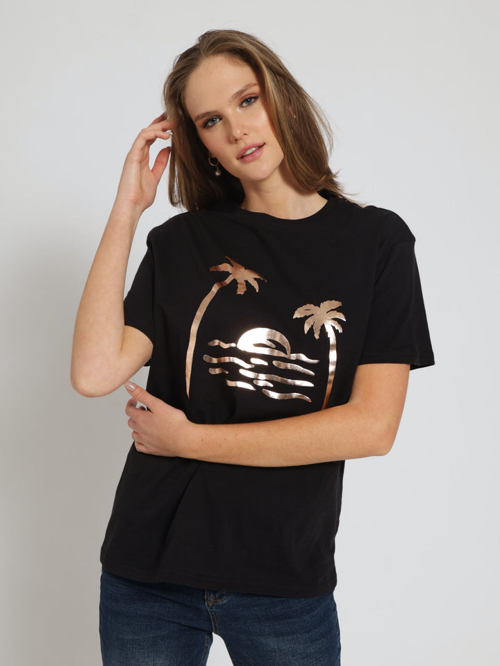 Palm Trees Tee - Black