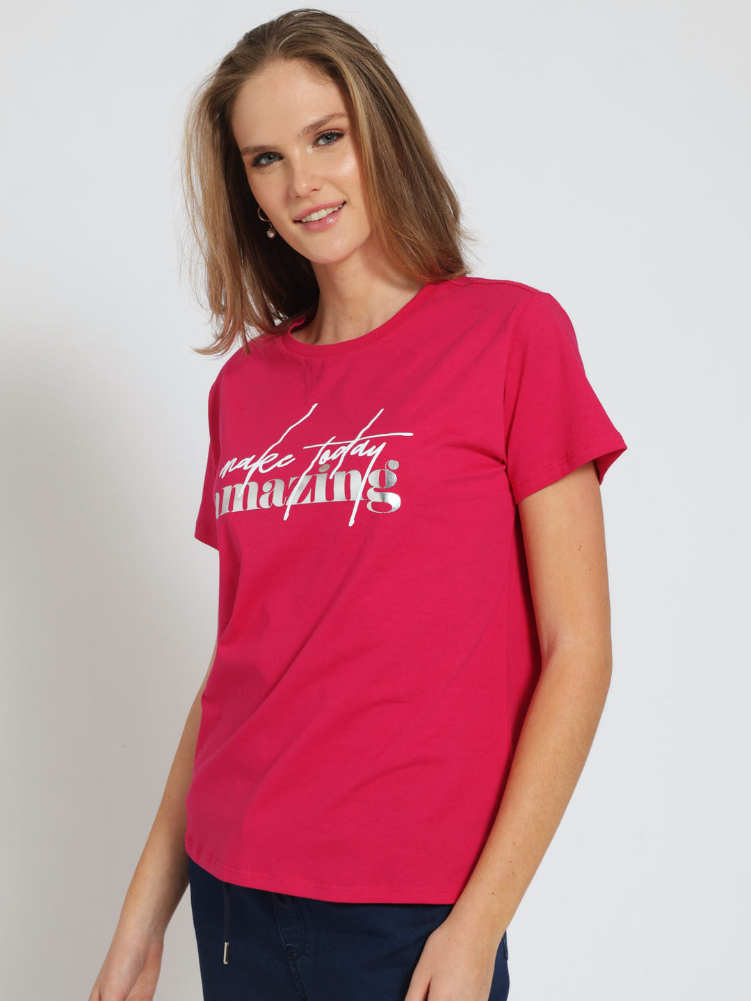 Make Today Amazing Tee - Magenta