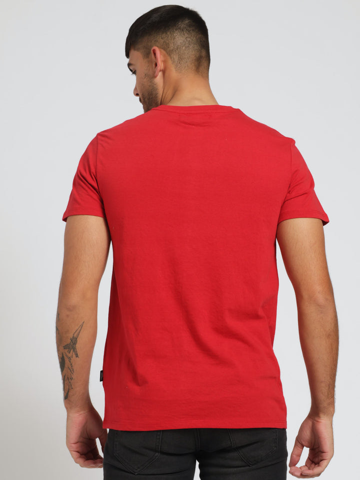 Basic Print Tee - Red