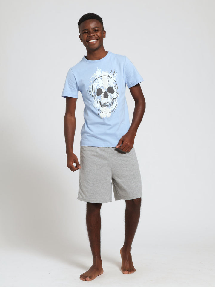 Boys Skull Sleep Set - Blue