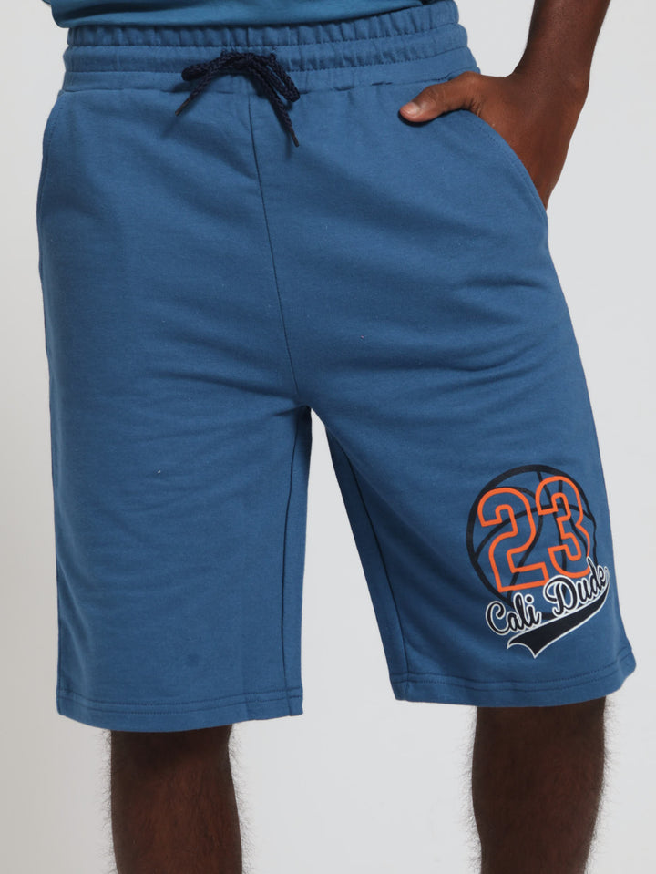 Boys Basketball Printed Shorts - Blue