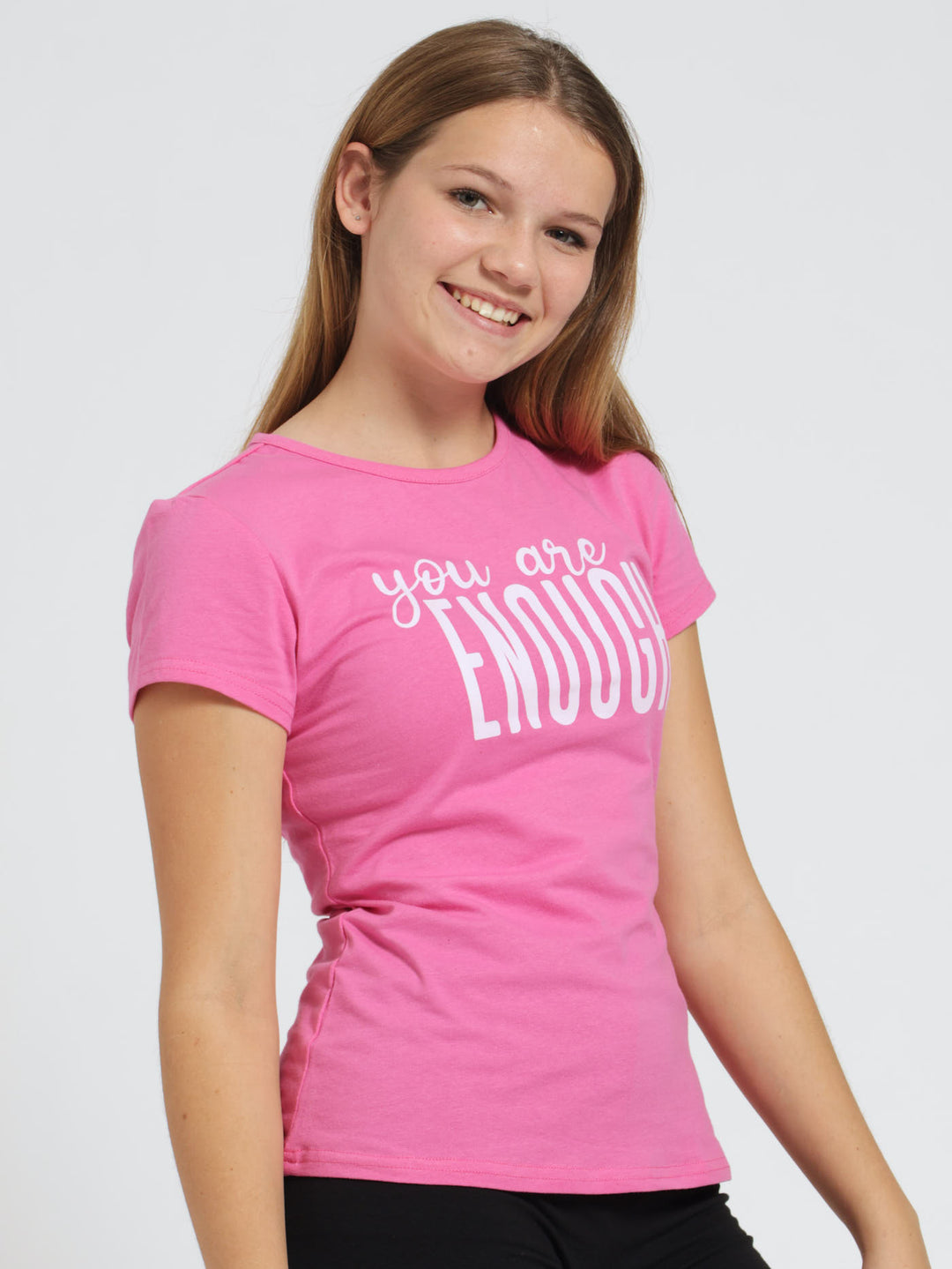 Girls Regular Enough Tee - Cerise