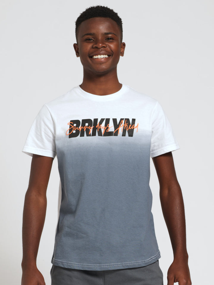 Boys Ombre Brooklyn Tee - Grey