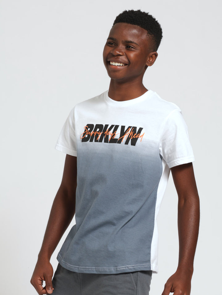 Boys Ombre Brooklyn Tee - Grey