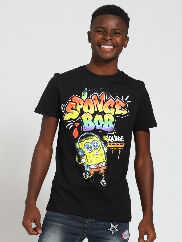 Boys Sponge Bob Tee - Black