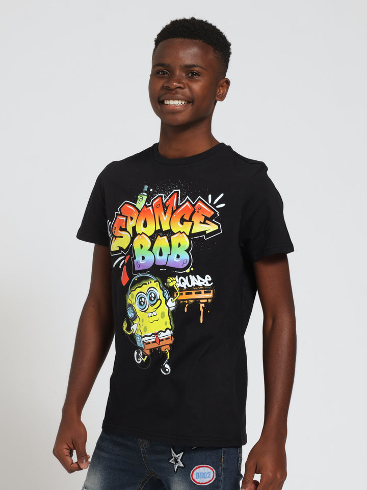 Boys Sponge Bob Tee - Black