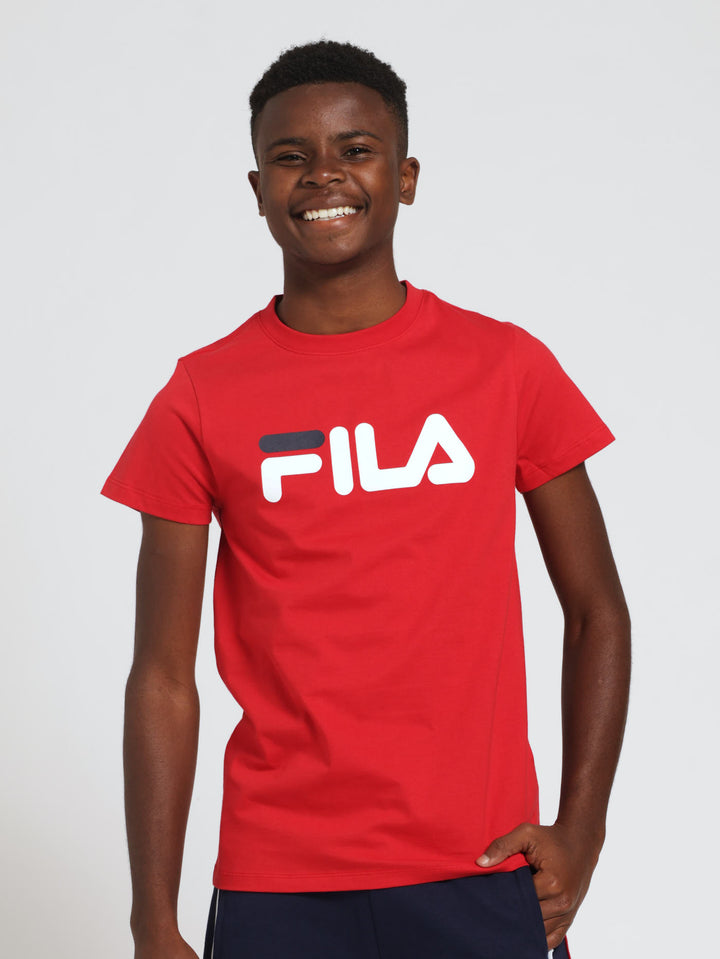 Boys Deckle Tee - Red