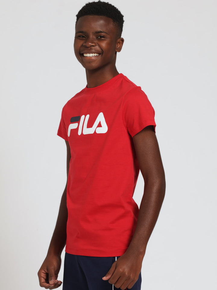 Boys Deckle Tee - Red