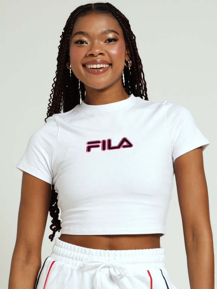 Zoe Crop Top - White