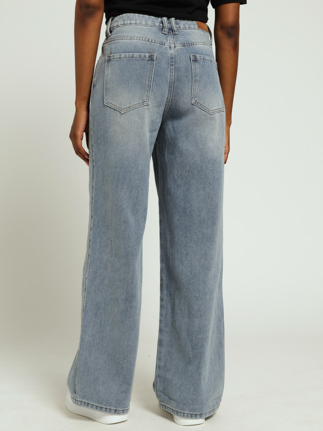 Regular Rise Baggy Jean - Light Wash/Peach