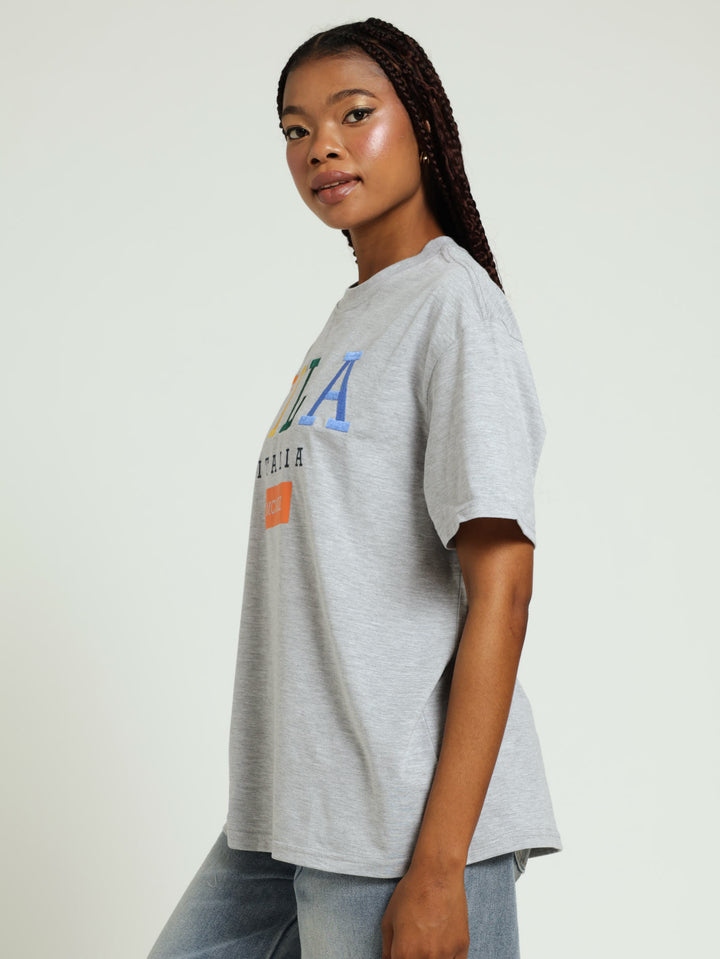 Isabel Oversized Tee - Grey