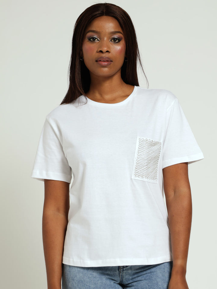 Silver Ppeckt Regular Tee - White