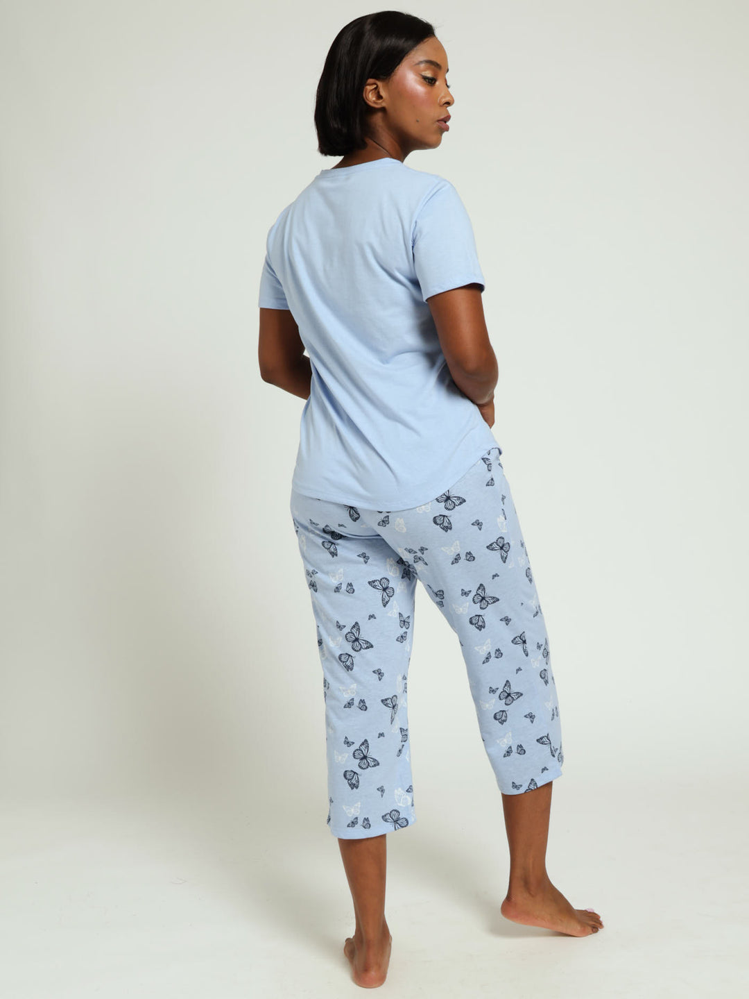 Tee & Capri Butterfly Sleep Set - Blue