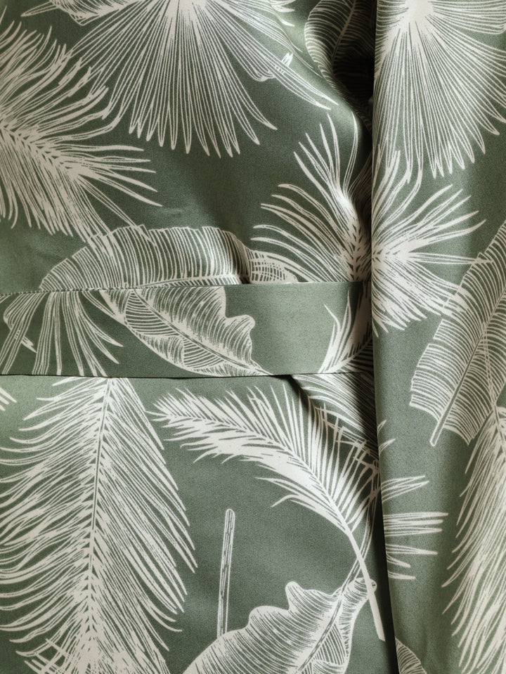 Palms Satin Gown - Fatigue