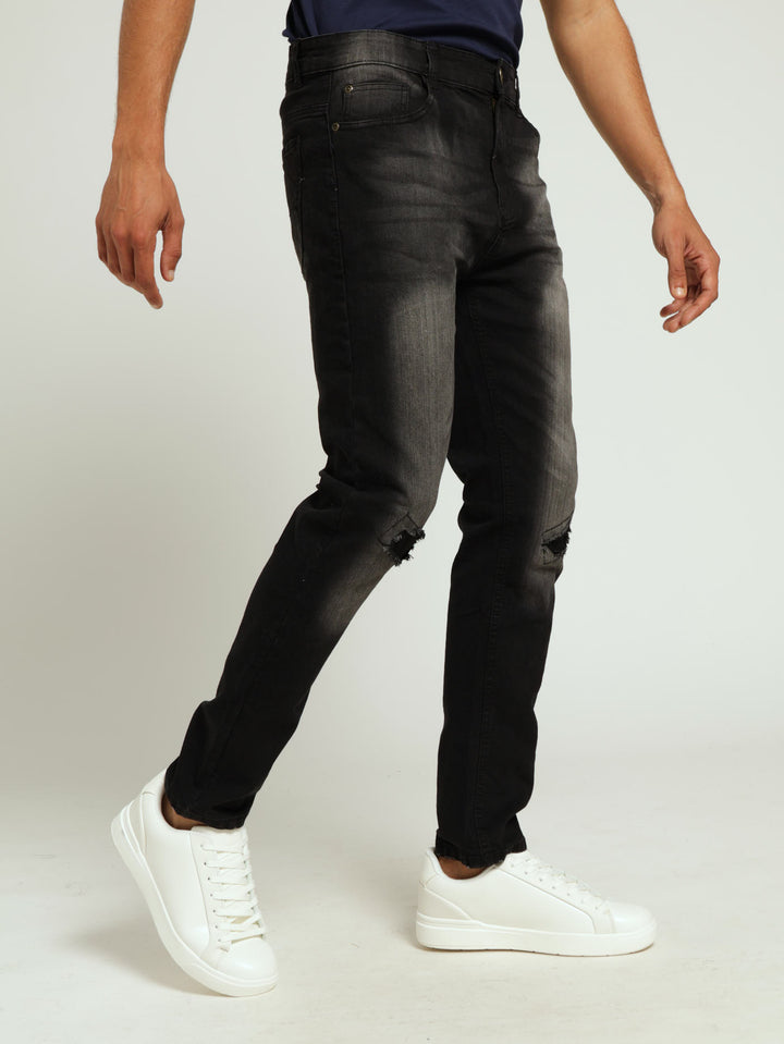 Rip And Repair Super Skinny Jean - Black