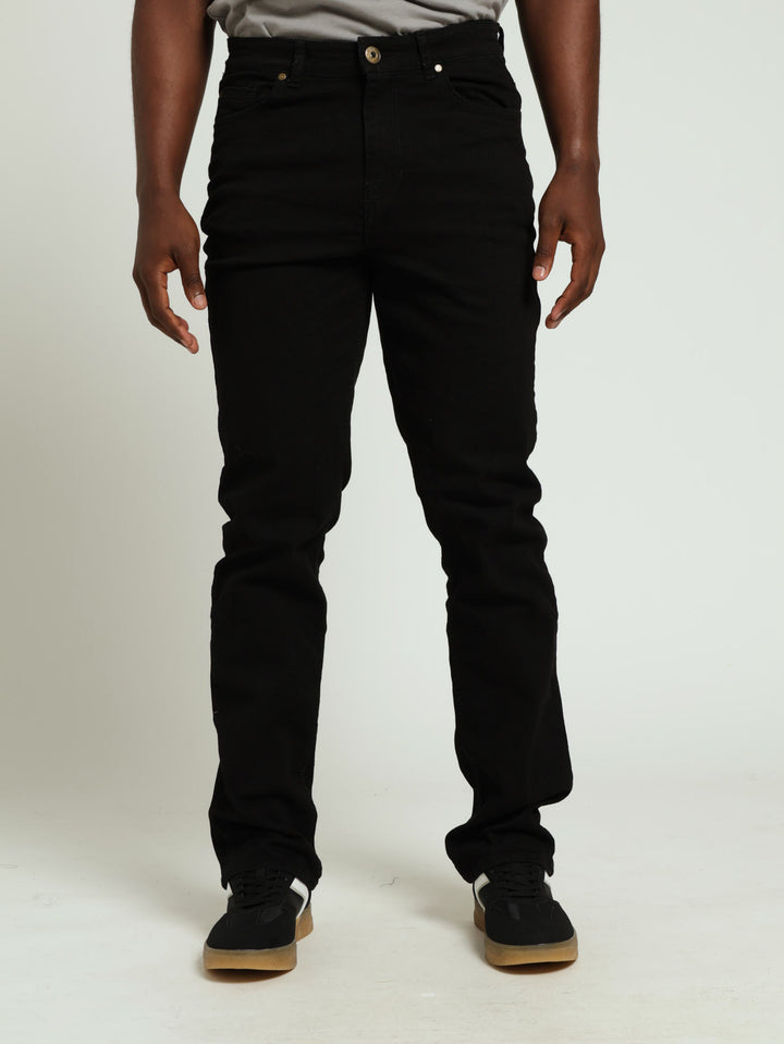 Straight Fit Jeans - Black