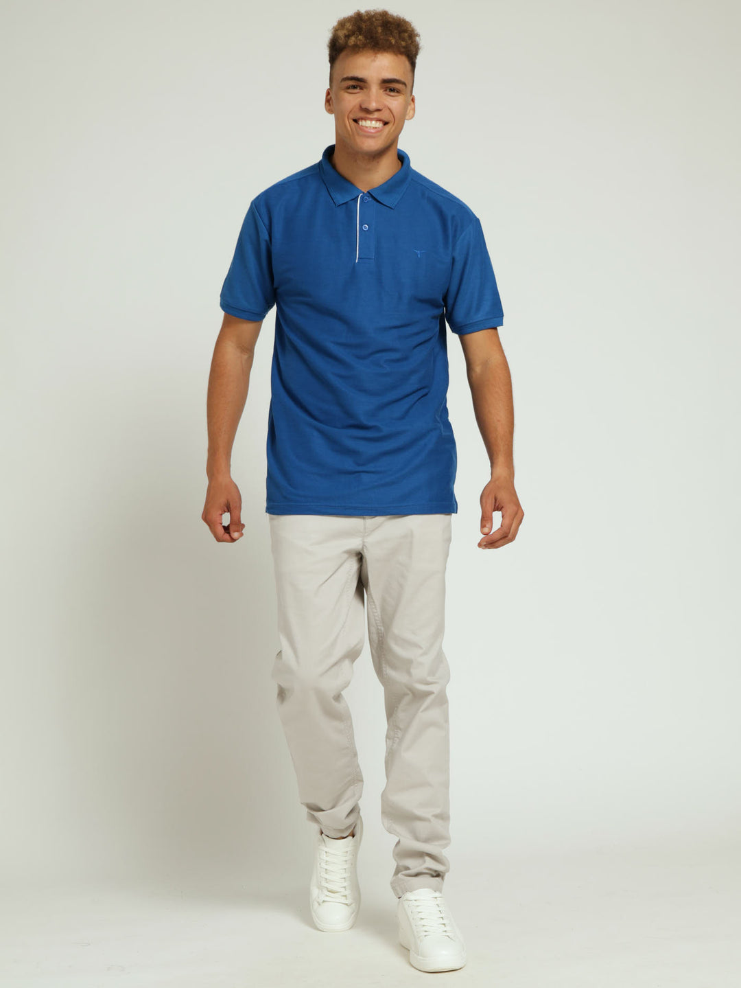 Pique Tip Golfer - Blue