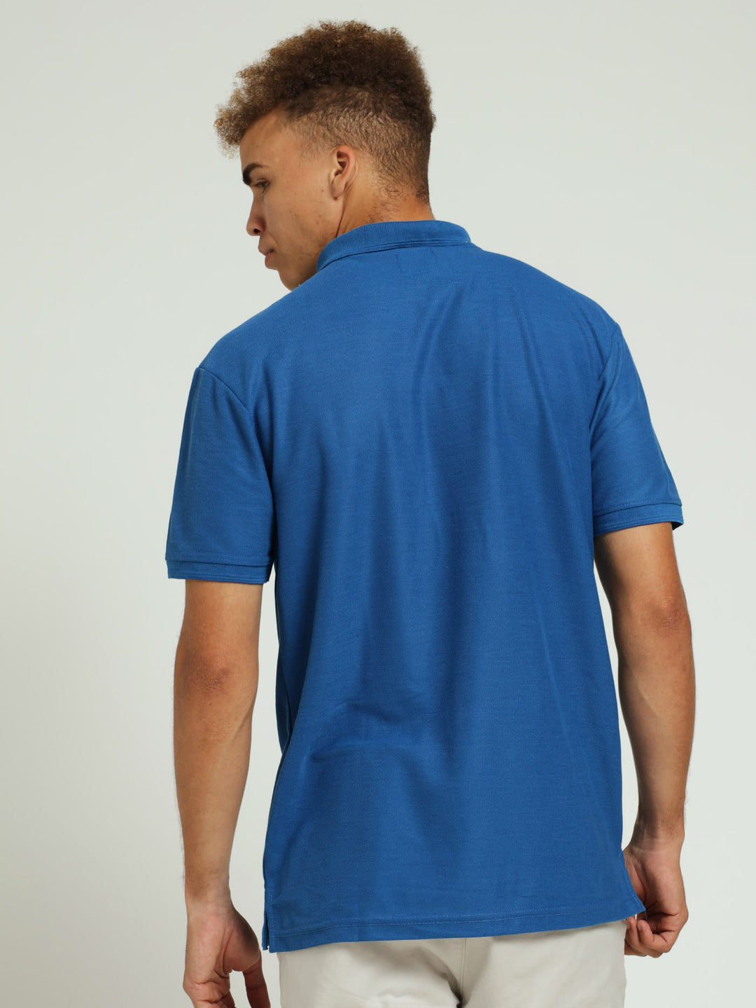 Pique Tip Golfer - Blue