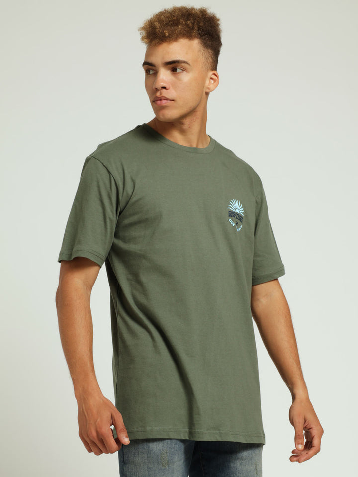 Sunset Spiral Tee - Olive