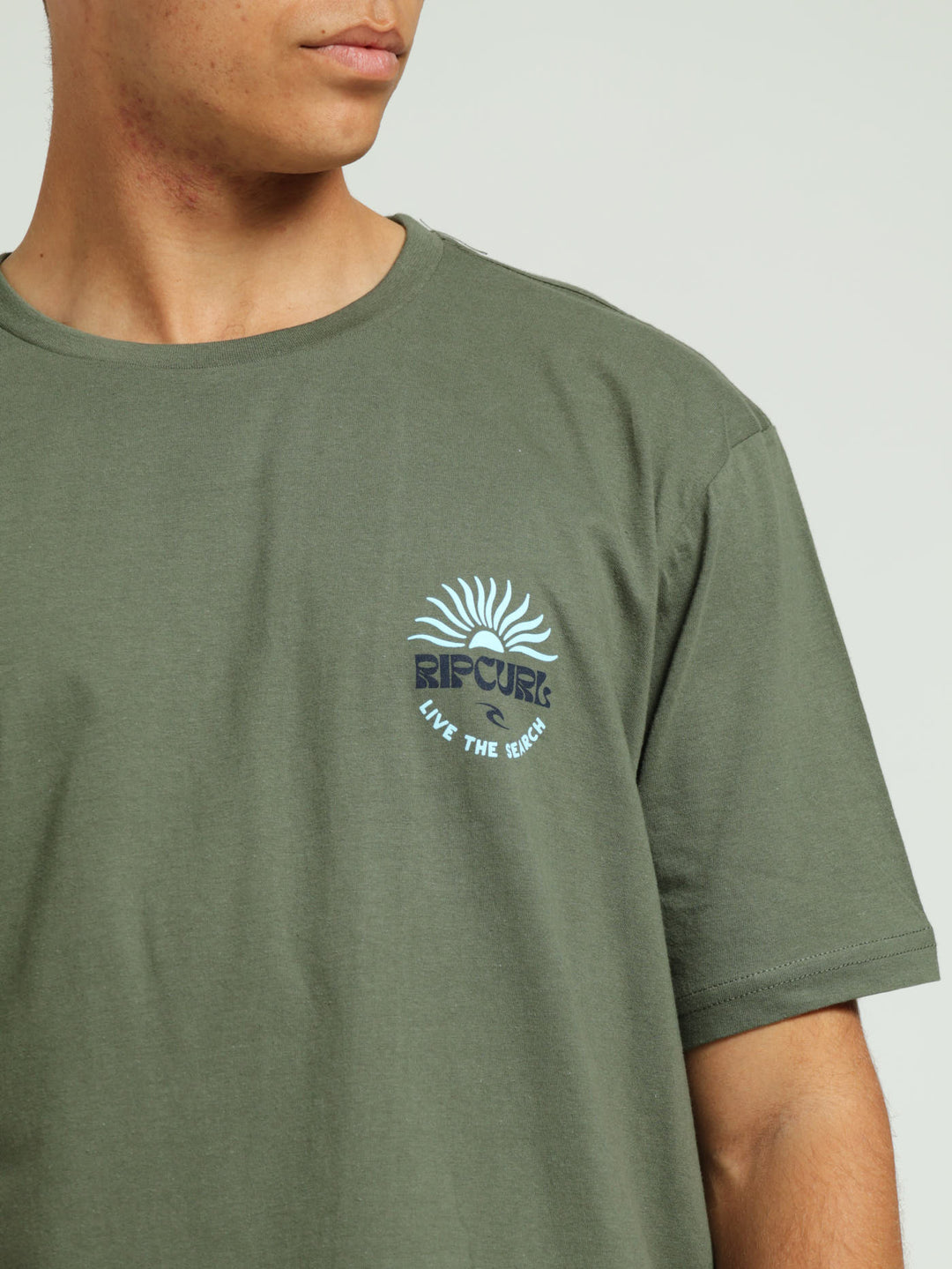 Sunset Spiral Tee - Olive