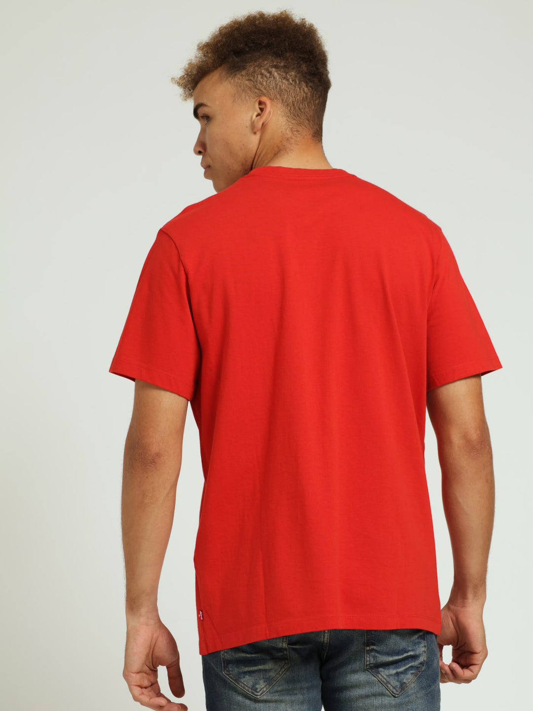 Retro Olympic Graphic Crewneck Tee - Red