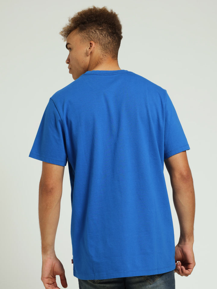 Retro Olympic Graphic Crewneck Tee - Cobalt