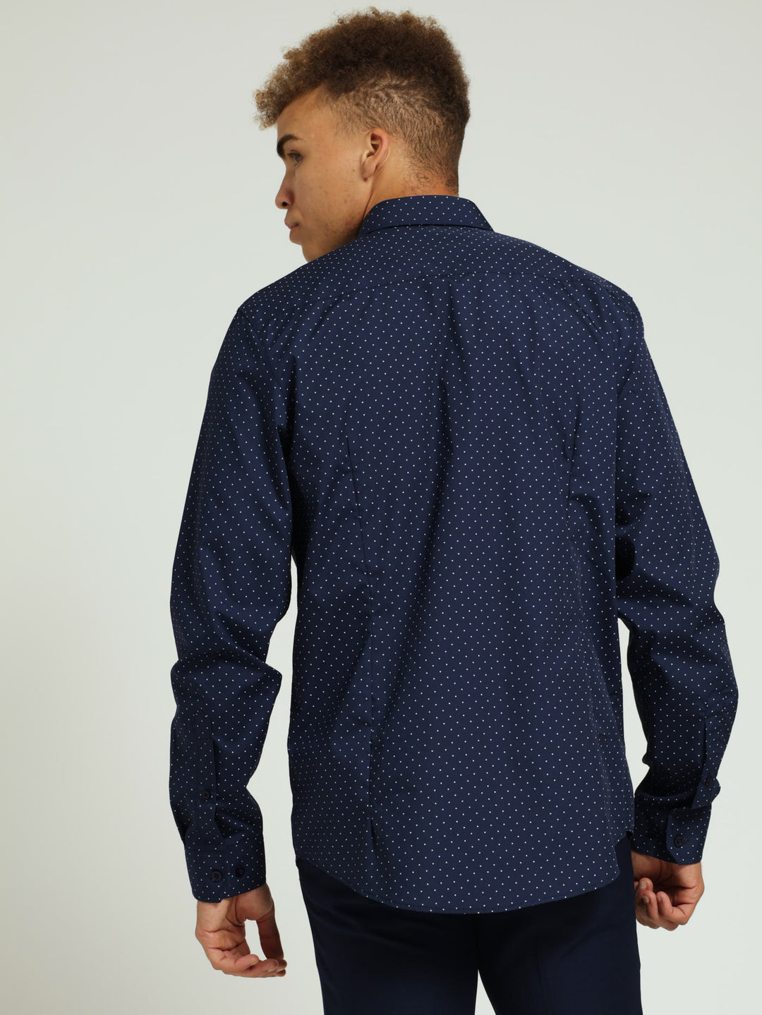 Polka Shirt - Navy