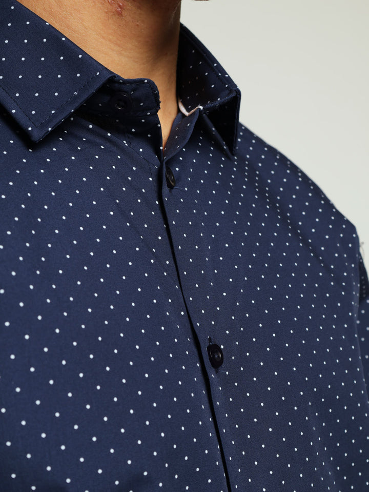 Polka Shirt - Navy