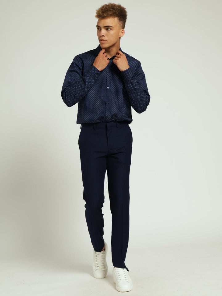 Men's Slim Fit Essential Trouser- Navy