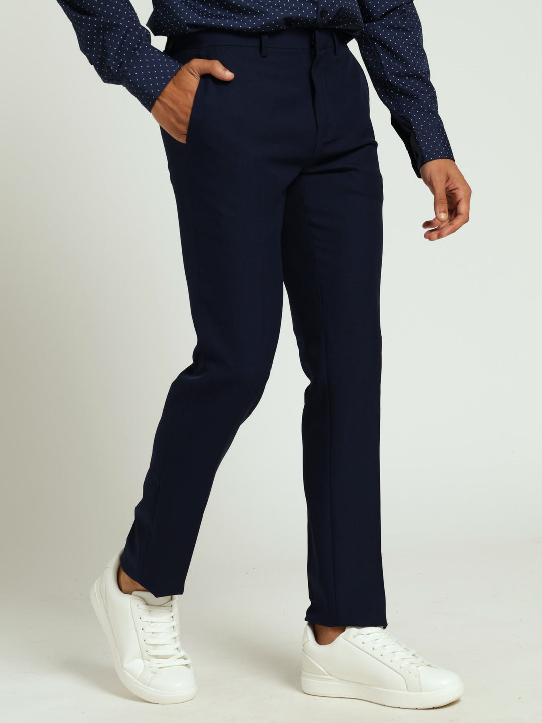 Men's Slim Fit Essential Trouser- Navy