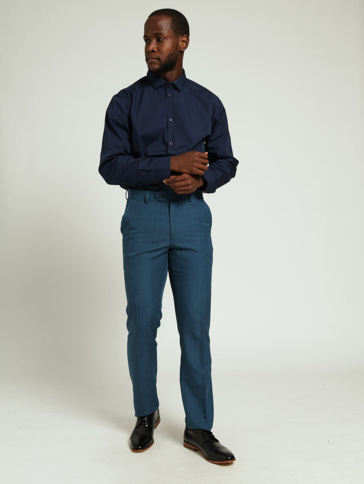 Easy Care Long Sleeve Shirts - Navy