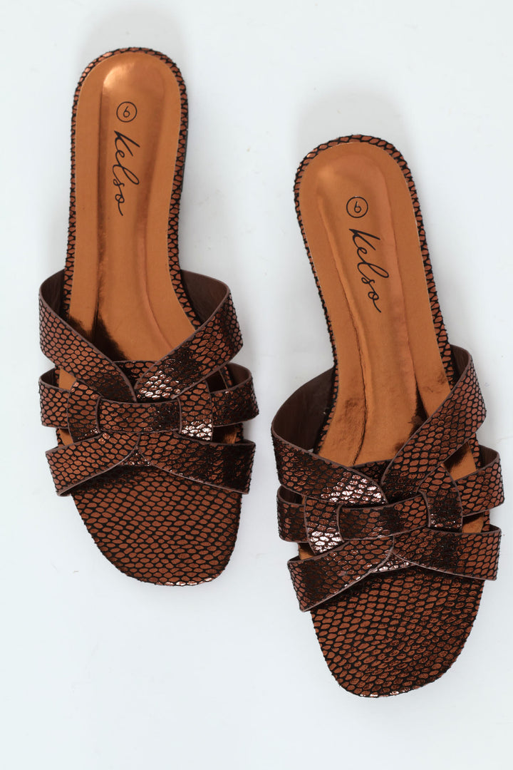 Interlink Basic Mule Sandal - Bronze