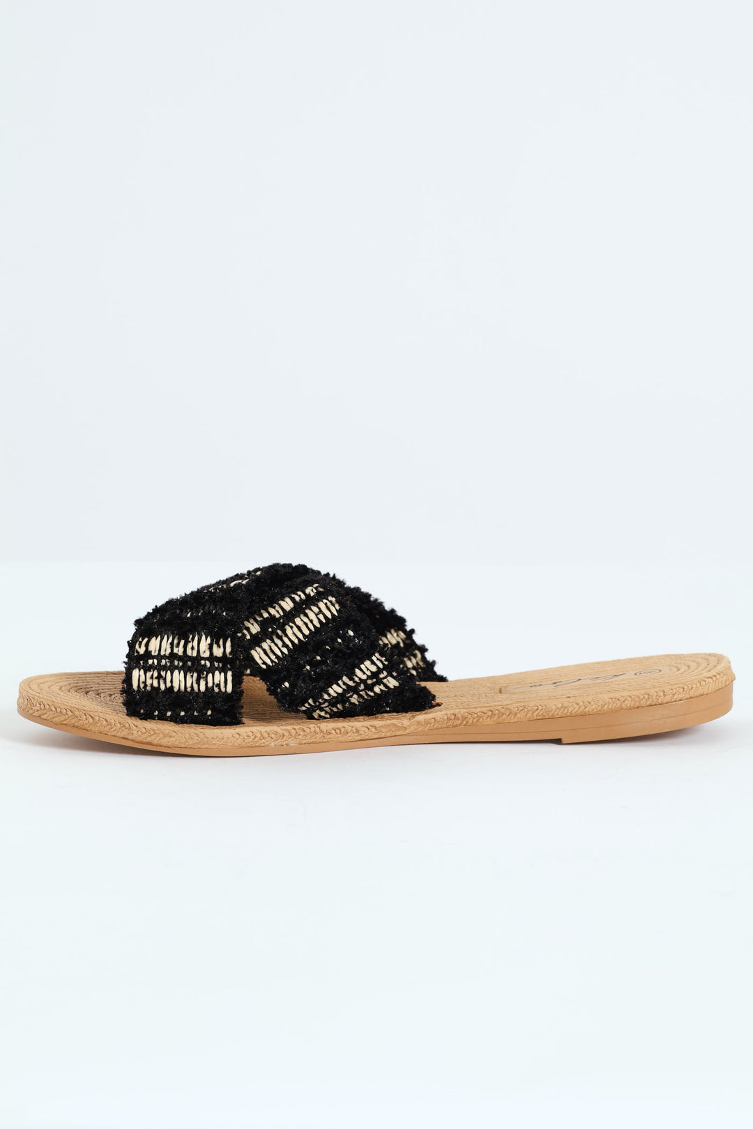 Aztec Crosstrap Mule Sandal - Black