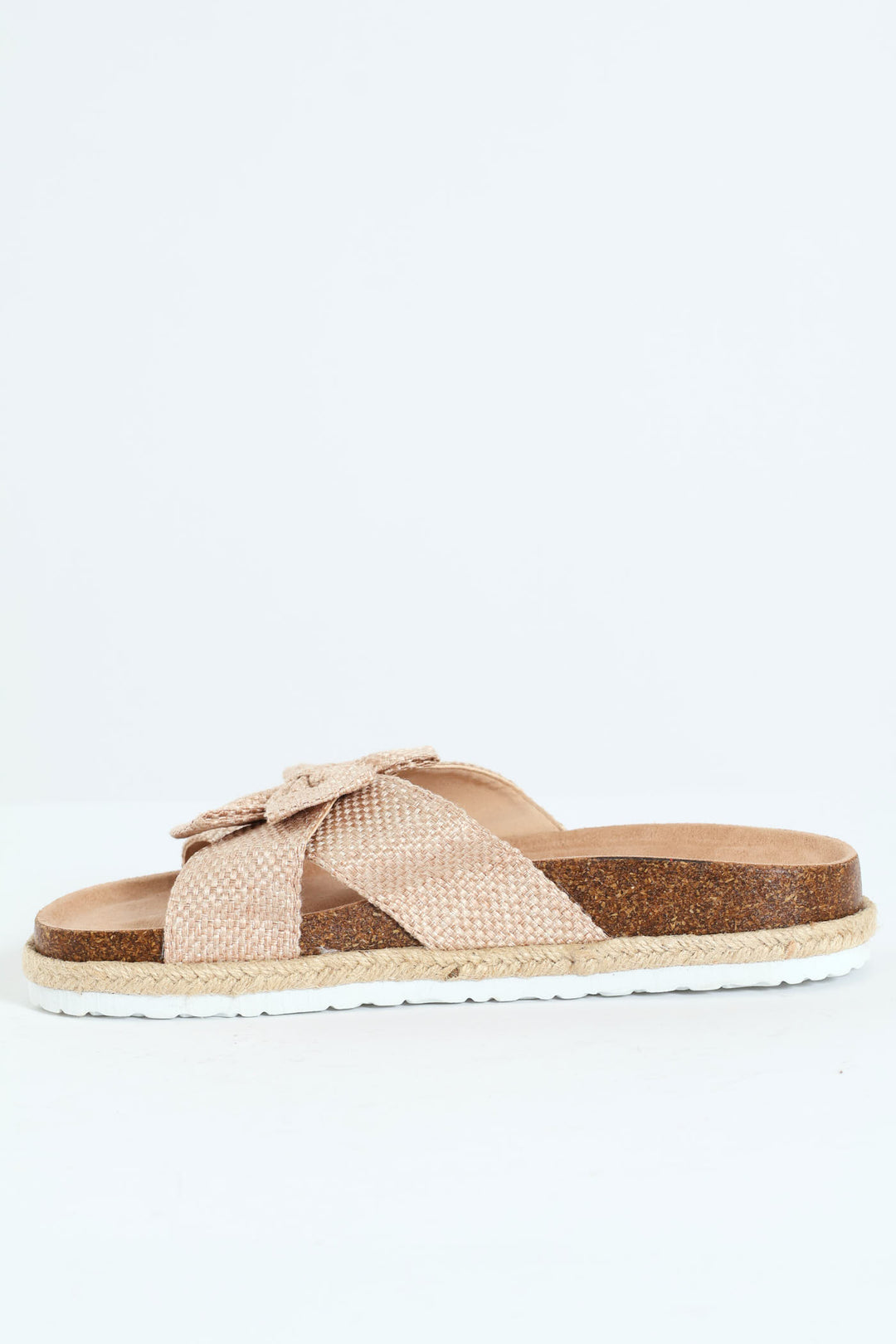 Cross Strap With Bow Espadrille Sandal - Oatmeal