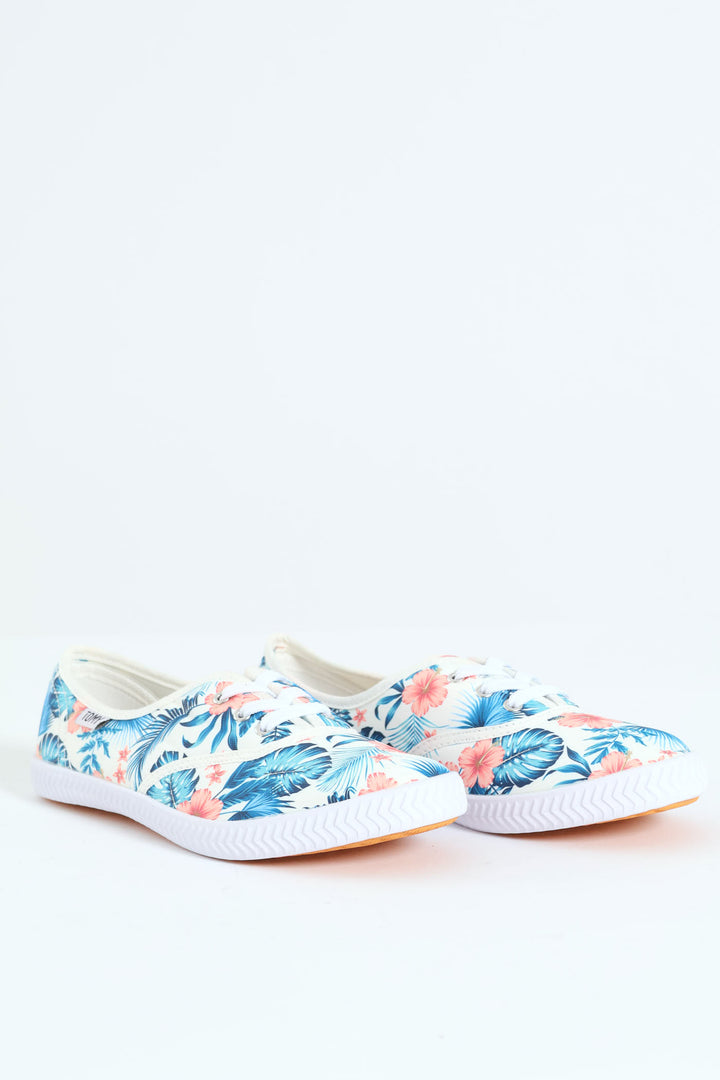 Lesia Low Cut Lace Up Sneaker - Floral