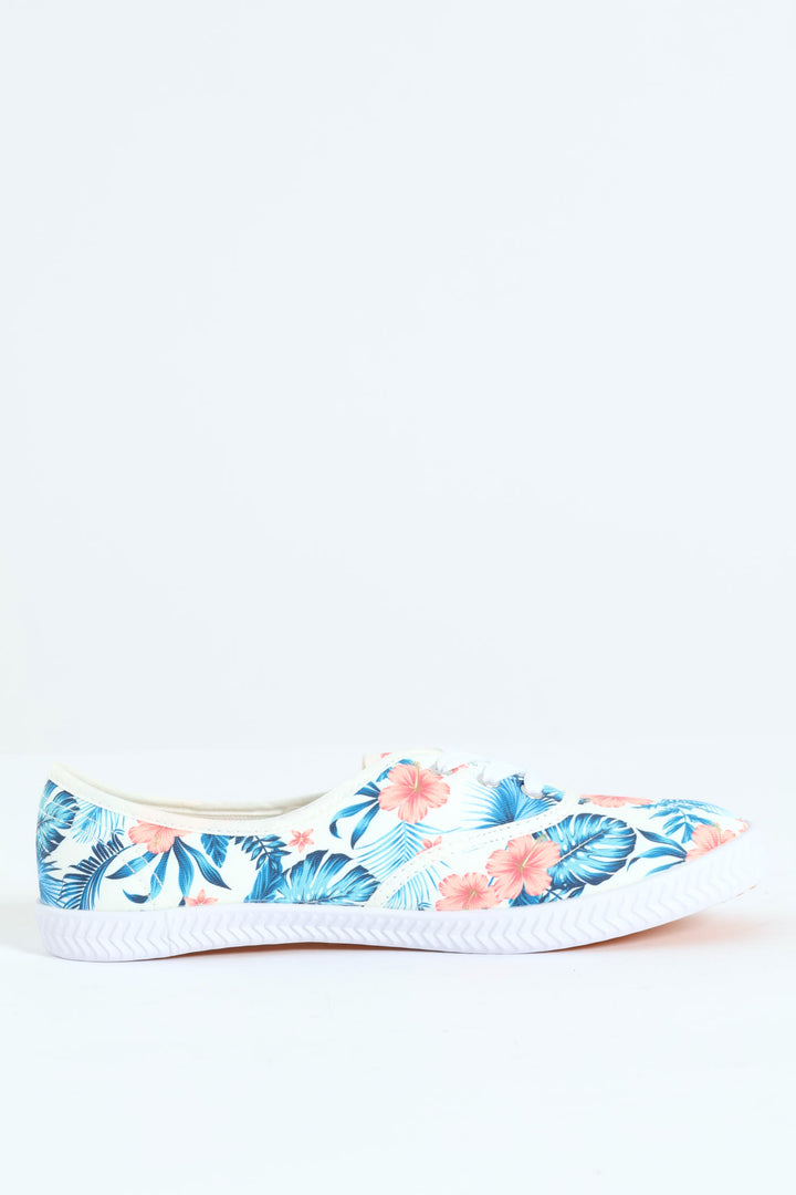 Lesia Low Cut Lace Up Sneaker - Floral